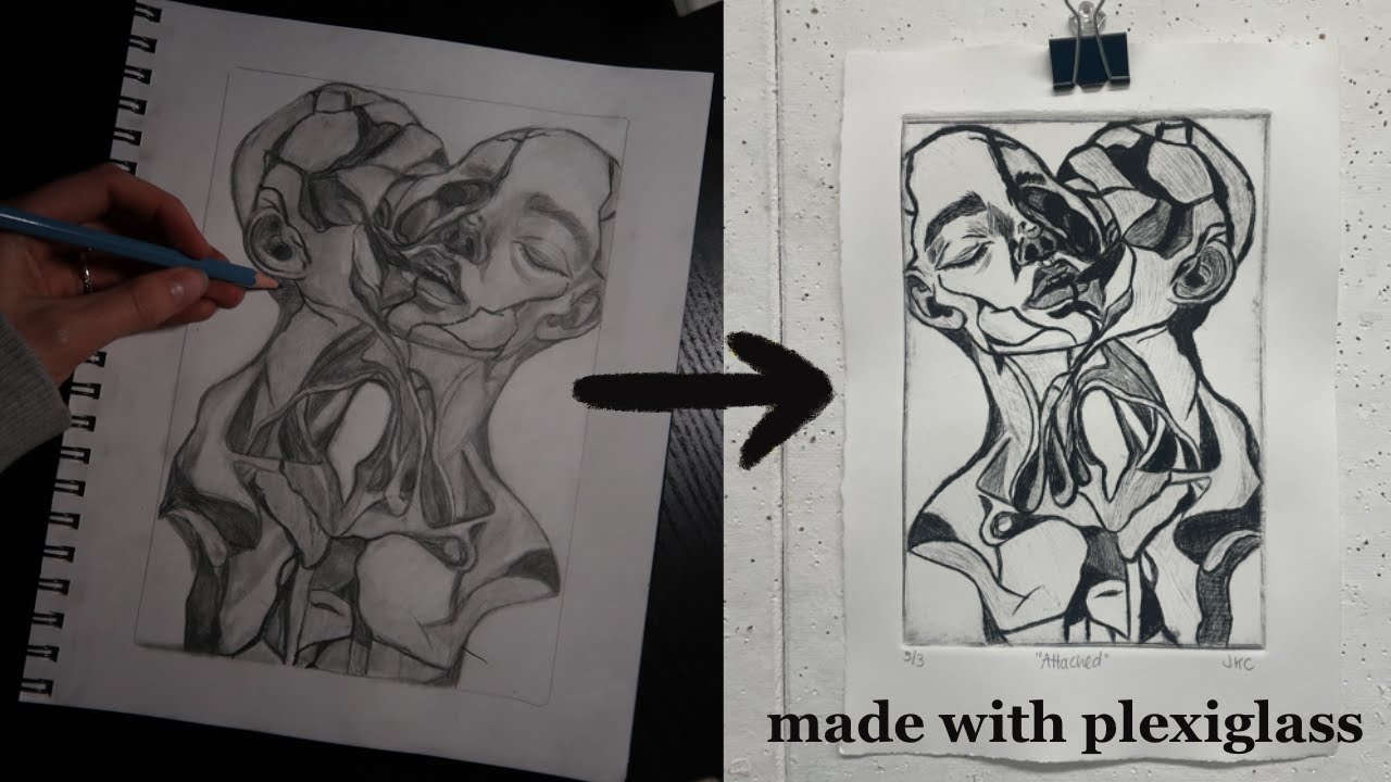 how to print with plexiglass: drypoint intaglio & toproll printmaking tutorial