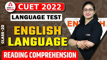 CUET 2022 | English Language | Reading Comprehension | Language Test | By Rubaika ma
