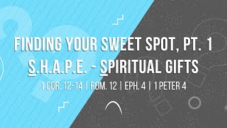 Finding Your Sweet Spot, Pt. 1 S.H.A.P.E. - Spiritual Gifts