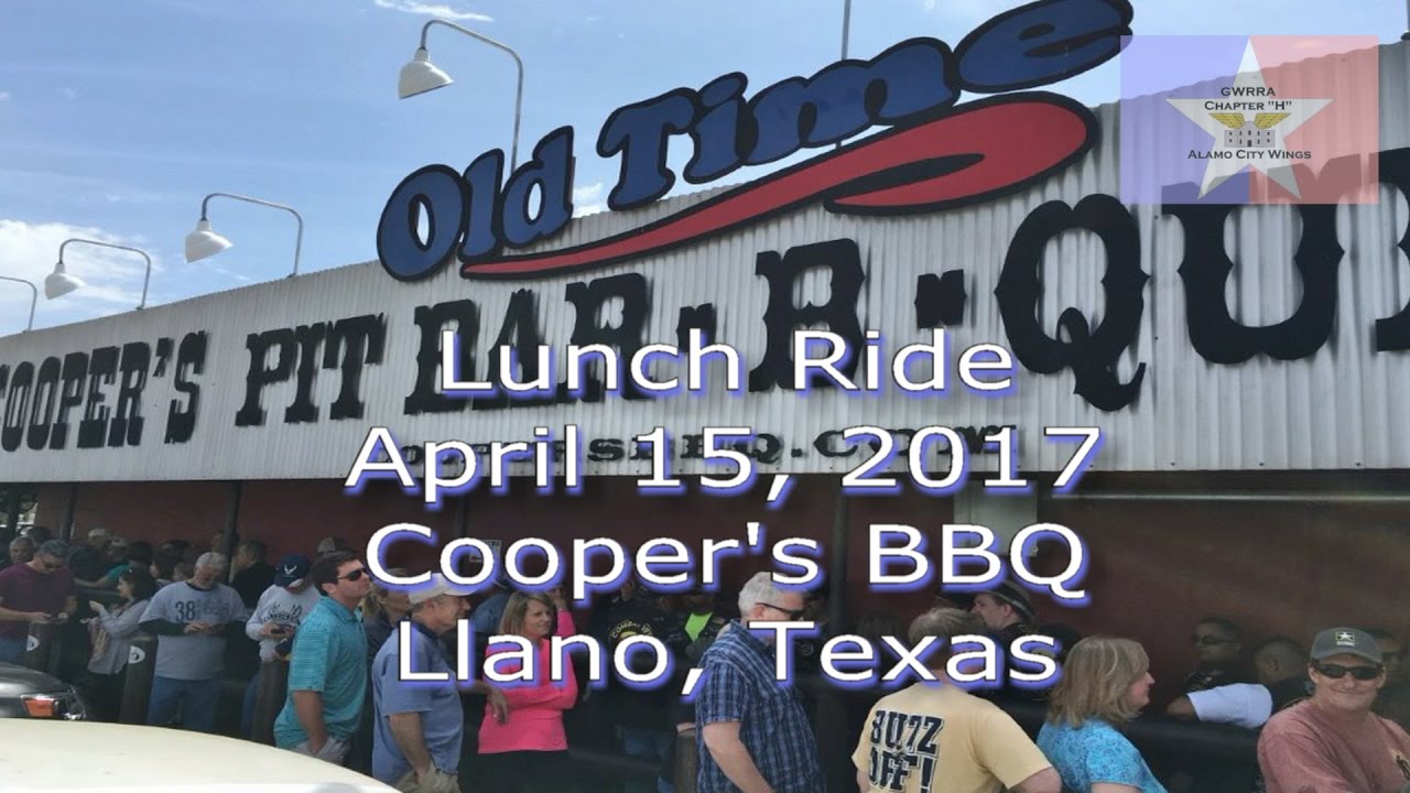 Lunch Ride To Cooper's BBQ April 15, 2017 Llano, Texas YouTube