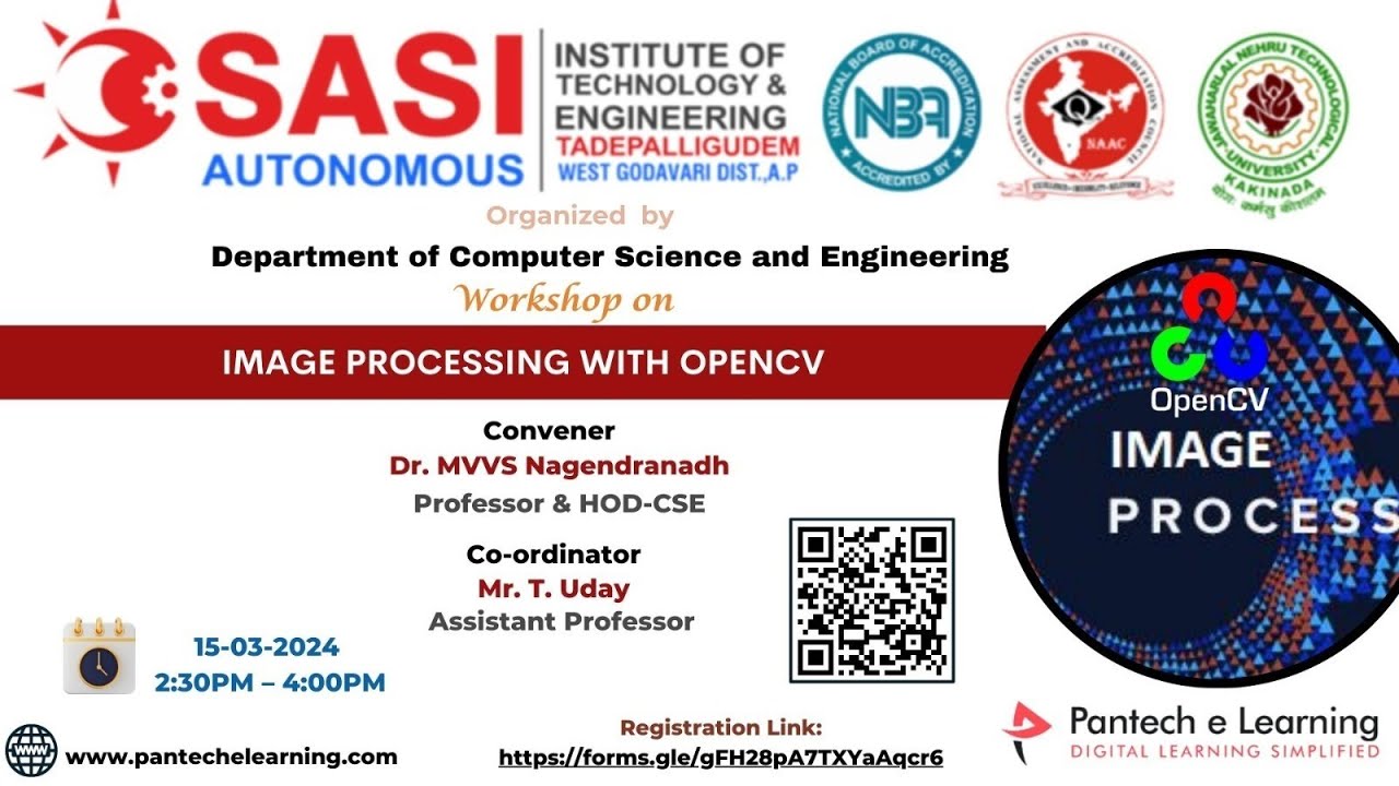 Workshop on Image Processing with OpenCV, Sasi Institute of Technology ...