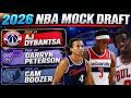 2026 NBA Mock Draft Wizards Pick AJ Dybantsa Jazz Pick 2 Grizzlies Pick 3 Bulls Pick 4 