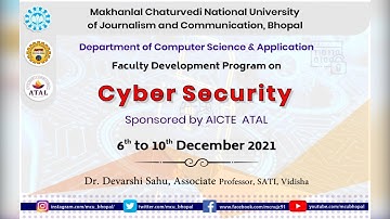 Cyber Security I Session8 I Web Application Security I Dr Devarshi Sahu I AICTE I ATAL I MCU FDP