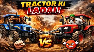 🚜 Tractor vs Tractor 😱 | Rope Fight 🔥#TractorVsTractor screenshot 5
