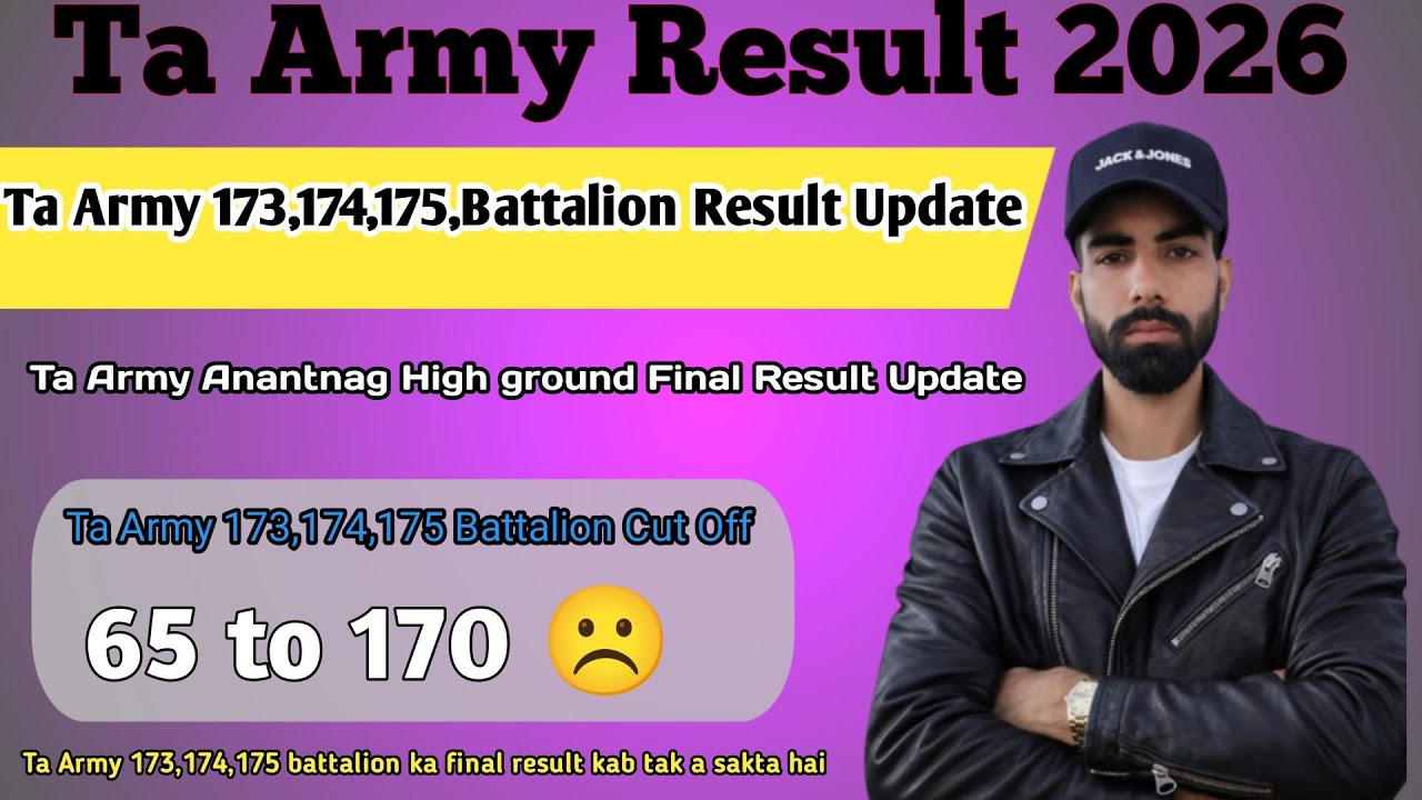TA Army 174 & 175 Battalion Result 2026 🔥 Final Merit List & Cut Off ...