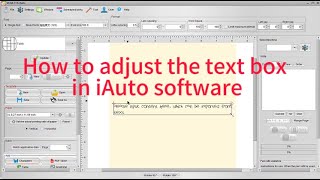 How to adjust the text box in iAuto software screenshot 5