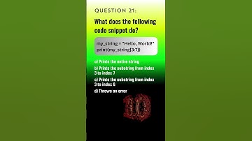 Python Qn. 21 | Python Questions and Answers | Tech NS Arena #programmingquiz