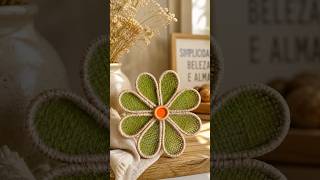 Diy Flor Rústica de Juta #diy #decoration #flowers #rustico