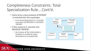 Databases: Enhanced ERD - Constraints