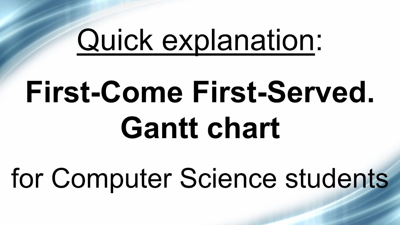 Fcfs Gantt Chart