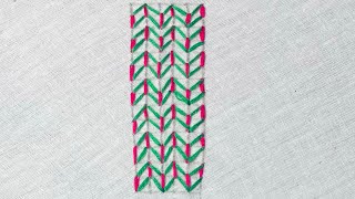 Bangladeshi Traditional Nakshi Kantha Border Design.