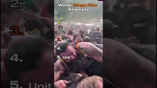 Worst stage dive attempts 😱 #shorts #viralshorts #ranking