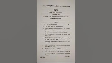 +3 5th Semester Utkal University Math (Core-12) question paper 2023 #utkaluniversity #viralshorts