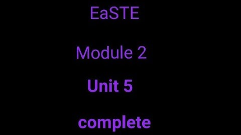 unit 5 l Module 2 l EaSTE Training l QAED App l complete activities l