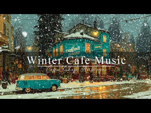 Уютный зимний джаз ❄️ Парижское кафе с приятной джазовой музыкой и снегом