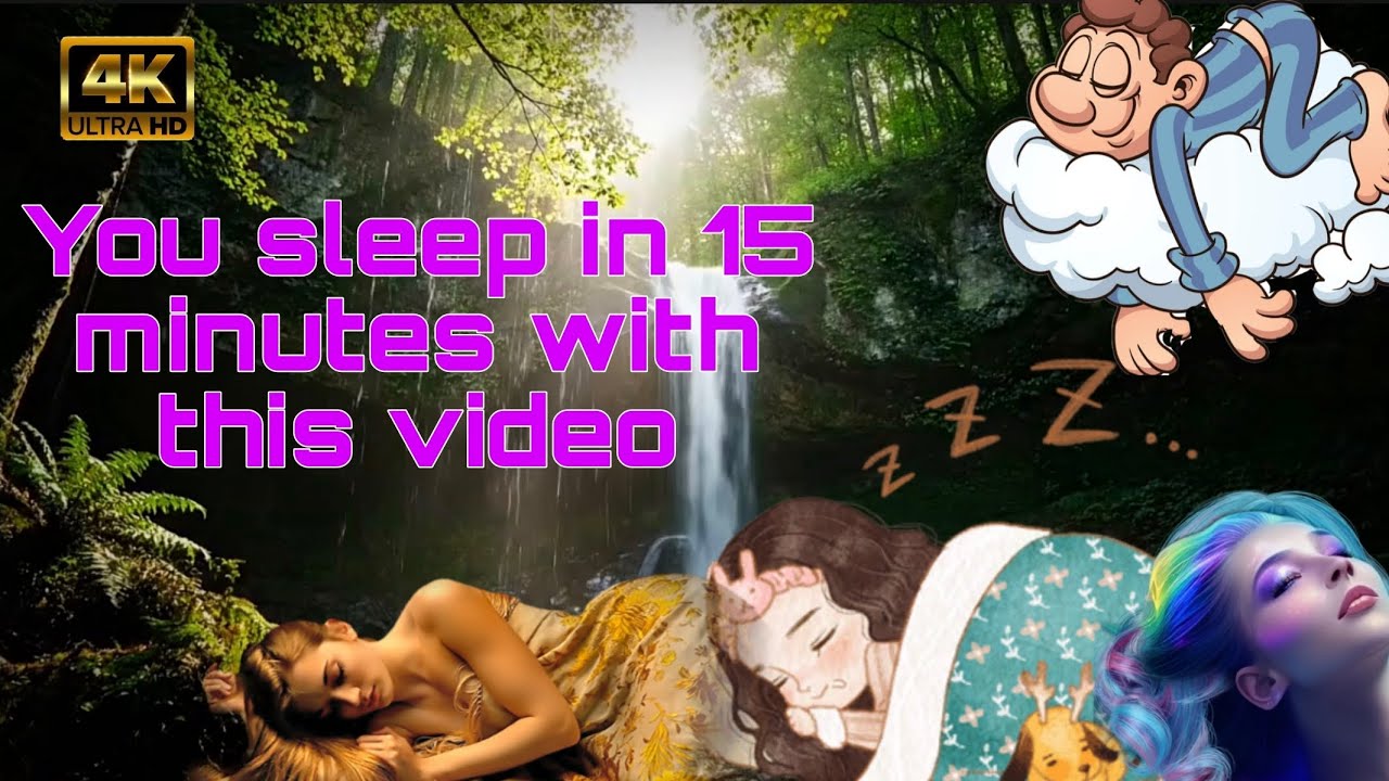 You will sleep in 15 minutes.with this waterfall and rain sound. #asmrsleep #sleepsounds 