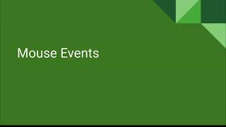 AP CS P Unit 1 Lesson 8 - Mouse Events: Mouse Clicked