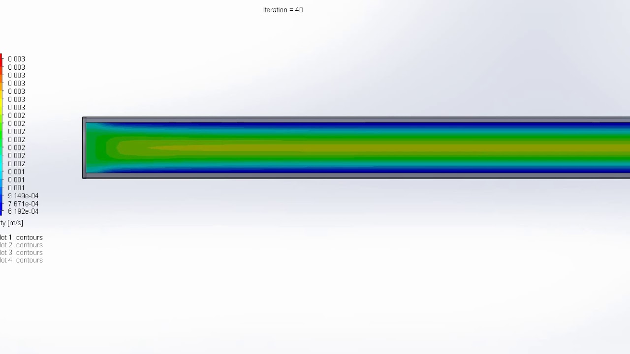 Flow simulation through a pipe at Re = 100 - YouTube