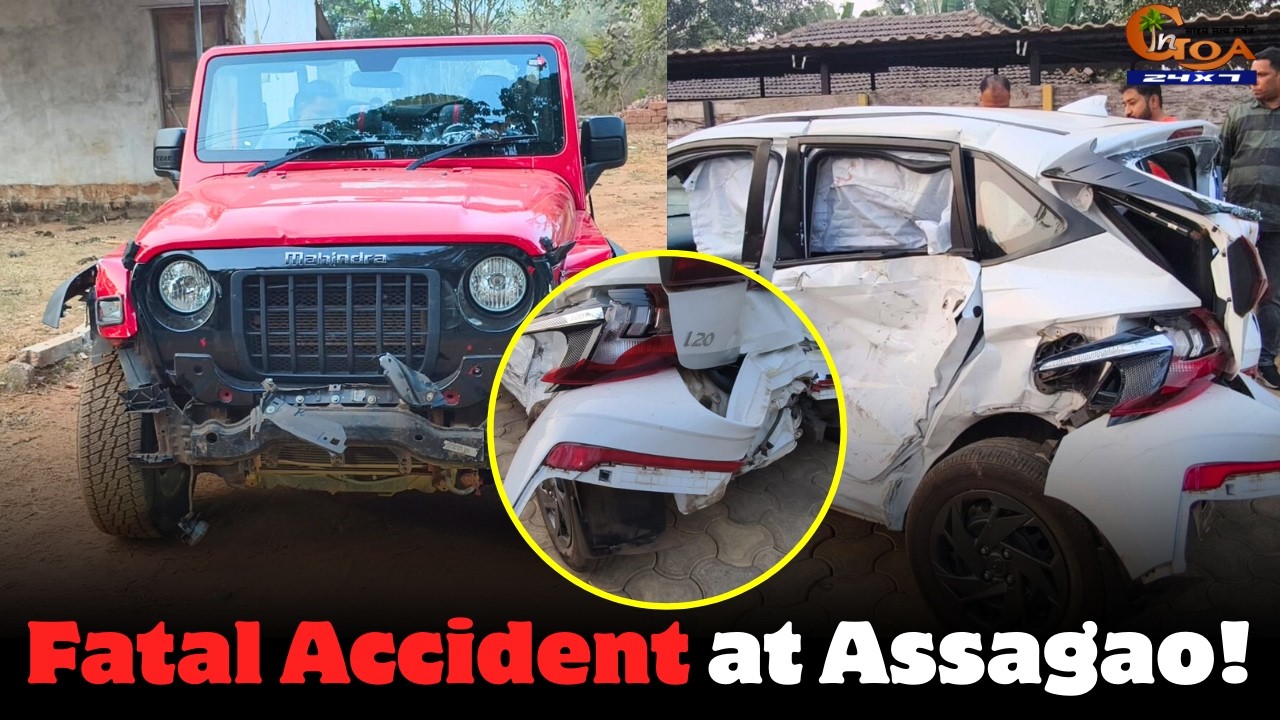 #Fatal Accident at Assagao! Speeding Thar rams into i20 car, driver of the car succumbs on the spot