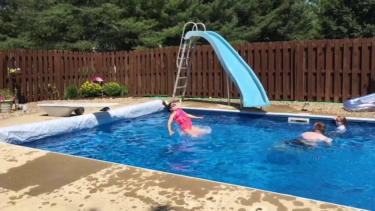 AG ( age 9) flip off diving board slo mo YouTube