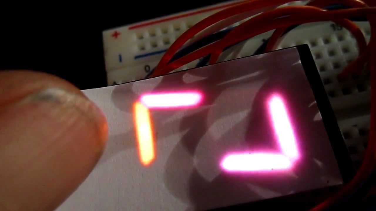 RGB 7 segment display arduino - YouTube