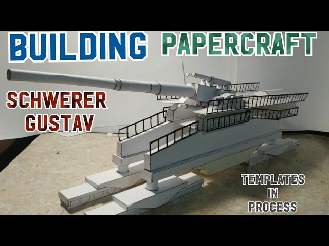 Building 🇩🇪Schwerer Gustav🇩🇪 (German Railgun) #papercraft #history #ww2  #satisfyingvideo # 