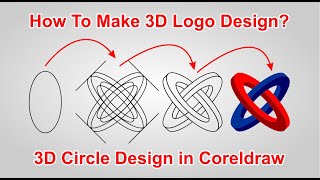 Coreldraw Tutorial | How To Make 3D Logo Design | 3D Circle Design in Coreldraw | Corel Draw Design