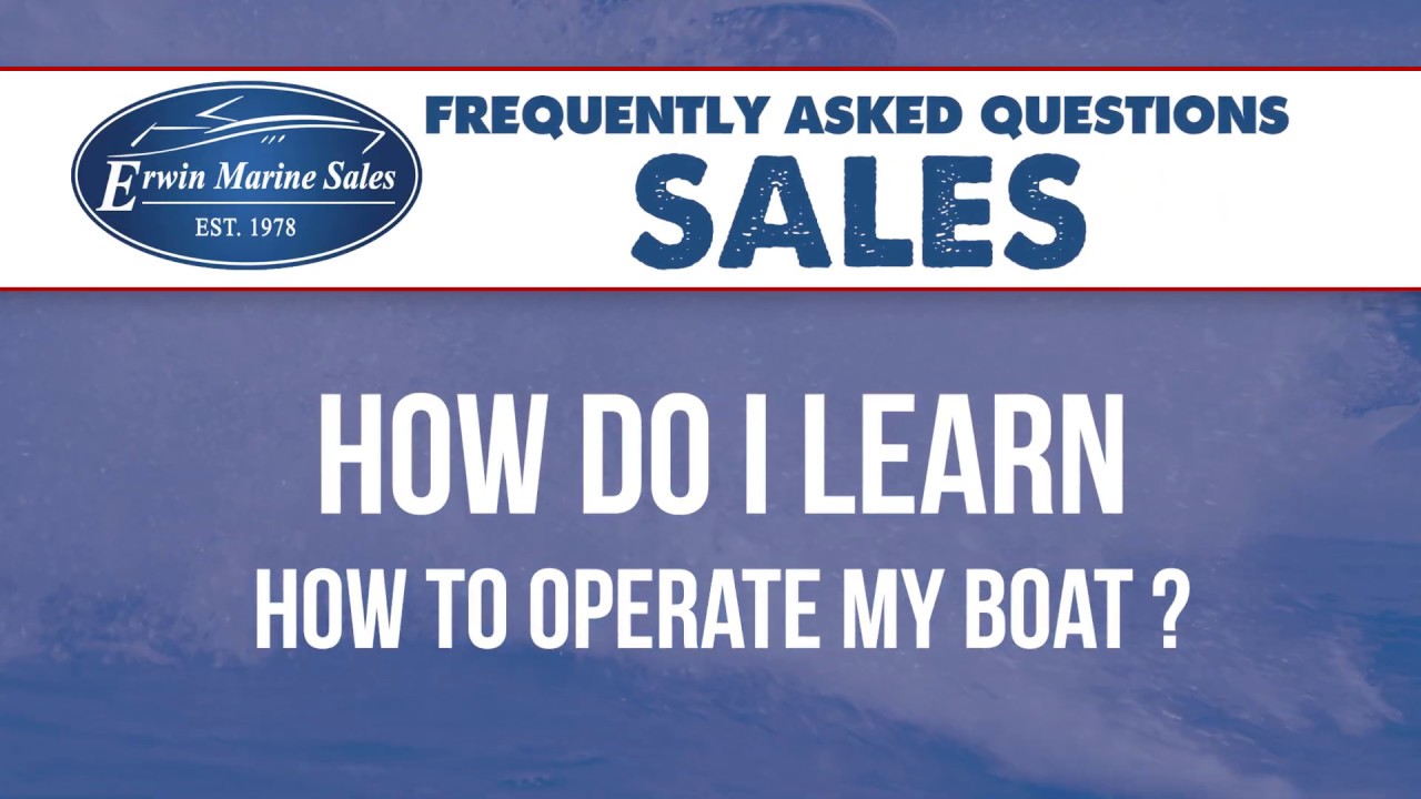Buying a Boat How do I learn how to operate my boat? YouTube
