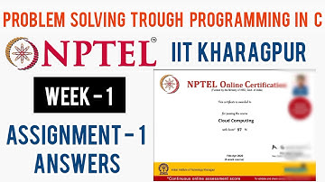Problem Solving Through Programming in C NPTEL Assignment 1 Answers | Week 1 Quiz Answers | IIT KGP
