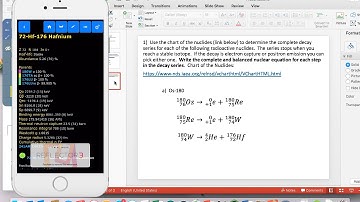 chart of the nuclides   example video