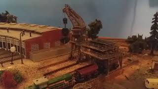 Spur N Faller Kran Mit Motor Funktionsmodell Im Einsatz