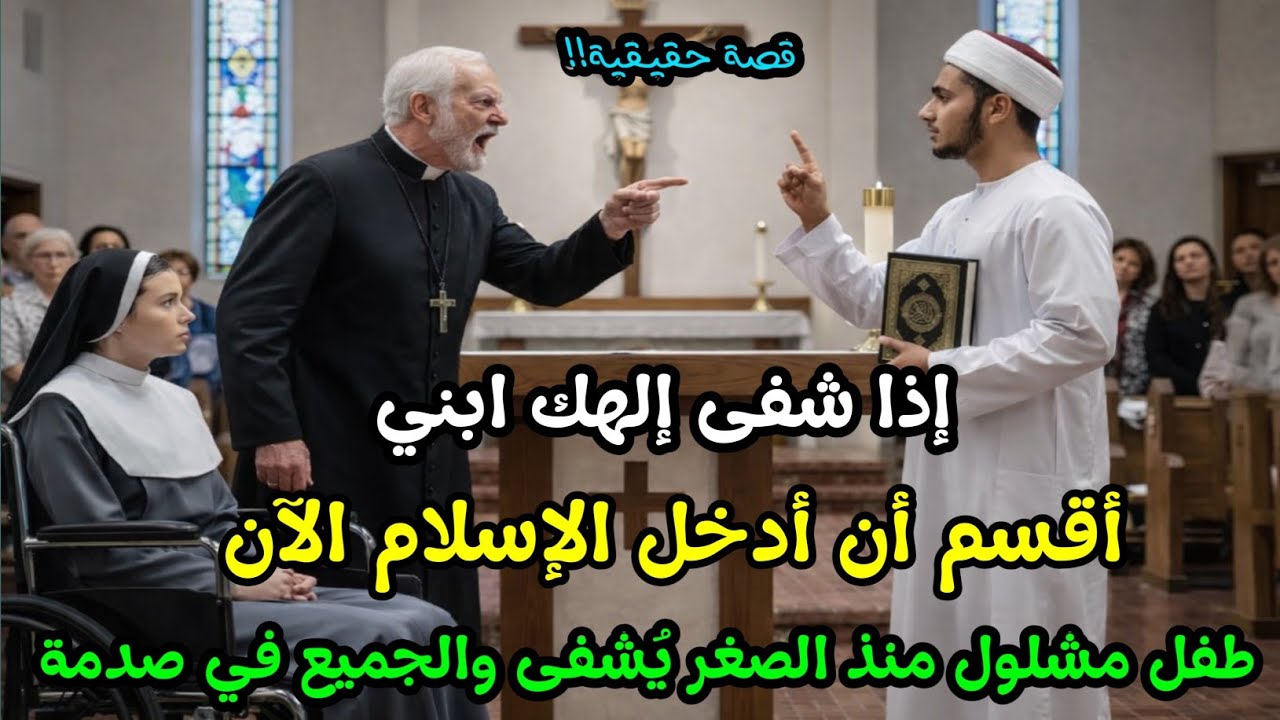 قسّ يتحدى الإسلام أمام الكنيسة… وعندما شُفيت ابنته المشلولة حدث ما لم يتوقعه أحد