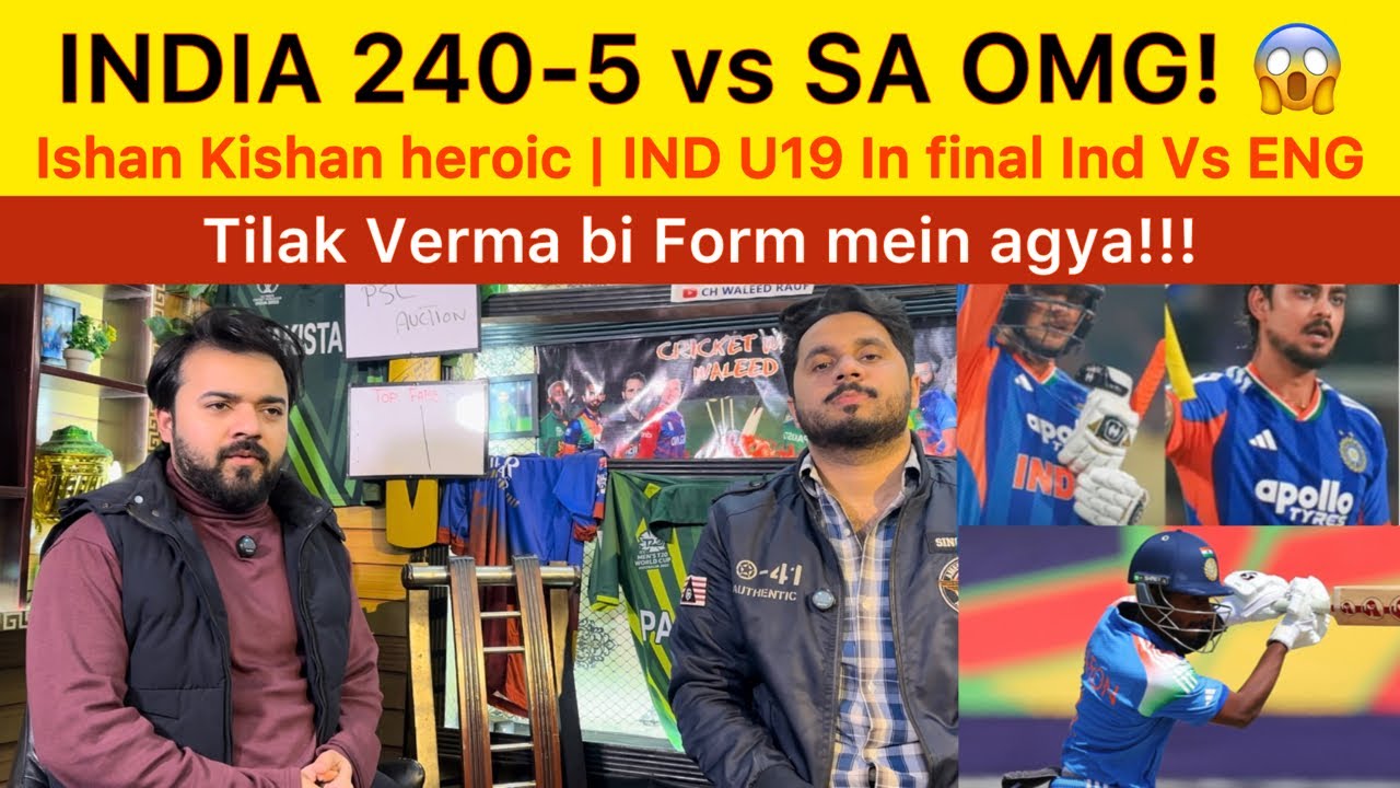 India 240-5 vs SA OMG! Tilak verma bi form mein agya Ishan heroic | IND vs SA warm up match T20 Wc
