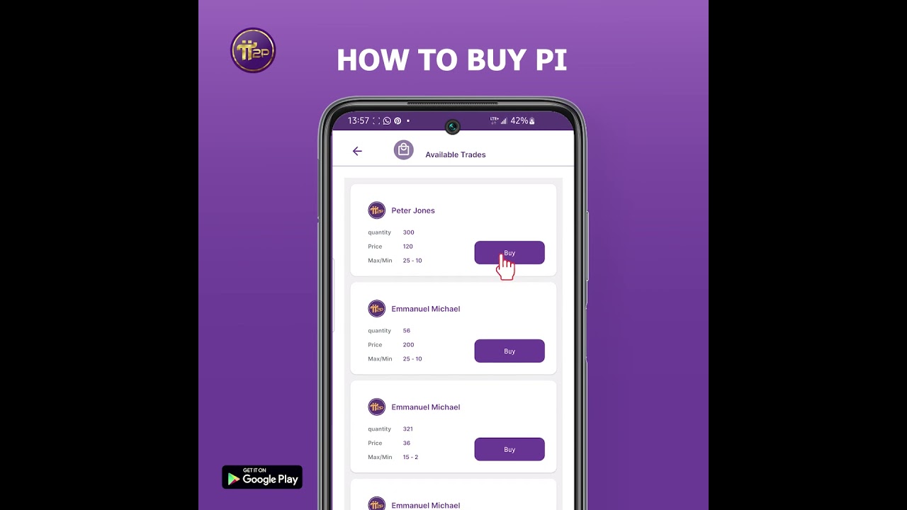 How To Buy Pi on Pi2P app
