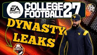 CFB 27 Dynasty LEAKS! (Control Facilities & AD Expectations!) | EA Sports College Football 27 Update