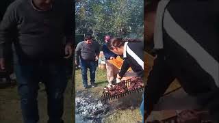 BBQ Meat Ignites, Friends Jump Into Action
