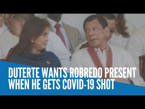 Duterte wants Robredo present when he gets COVID-19 shot