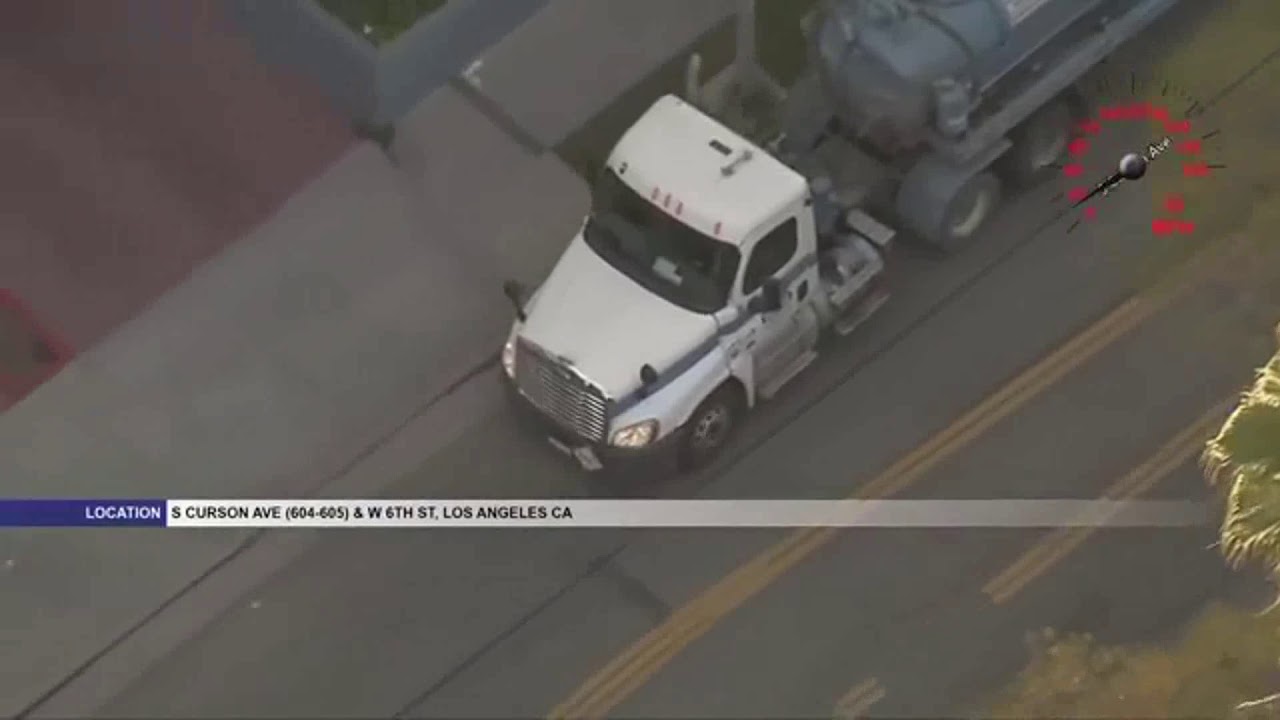 3/27/2019 - Los Angeles Police Chase - Stolen Big Rig 16 Wheeler - YouTube