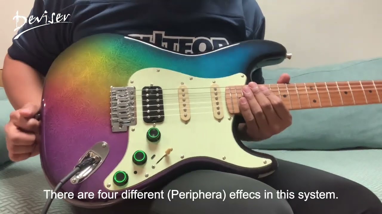 Electric guitar with built-in effect. Deviser GE6X built-in effect system.