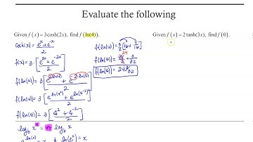 Evaluating Hyperbolic Functions
