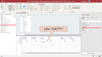 Criteria for Text fields in Query in MS Access - Office 365