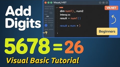 How to Sum Digits in a Number Using Visual Basic (VB) | Windows Forms Application Tutorial