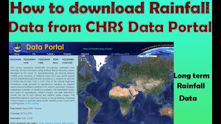 How to Download Long term Rainfall Data from CHRS Data Portal|| #Kenya