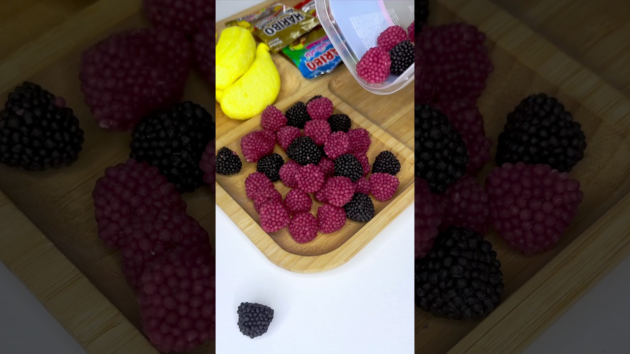 Filling platter with gummy sweets