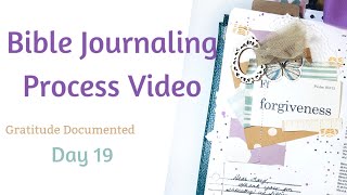 Bible Journaling Process Video Gratitude Documented Day 19