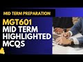 MGT601 Mid Term Highlighted MCQs