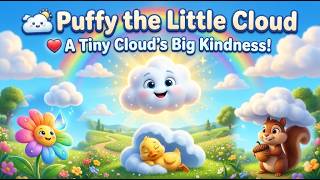 Puffy the Little Cloud ☁️ | A Heartwarming Story About Kindness for Kids | Animated Moral Story