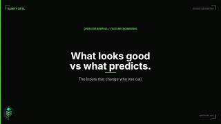 What looks good vs what predicts in your lead and customer data