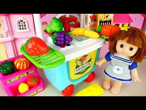 Baby <strong>Doll</strong> fruit shopping and cash register and baby Doli cute <strong>music</strong> - ToyPudding