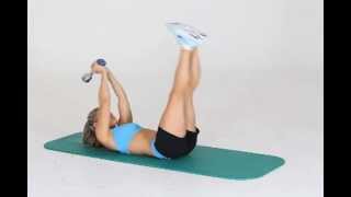 Dumbbell Pullover Crunch + Straight Leg Reverse Crunch